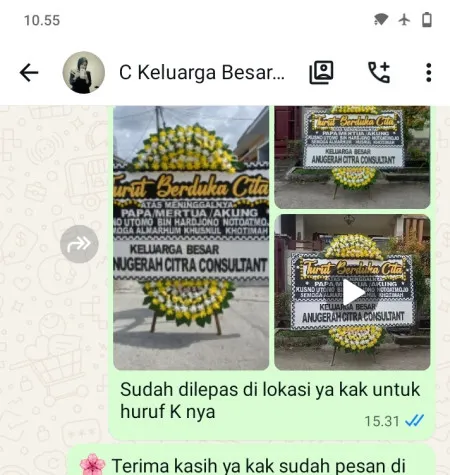 Pengiriman Papan Bunga Duka Malingping